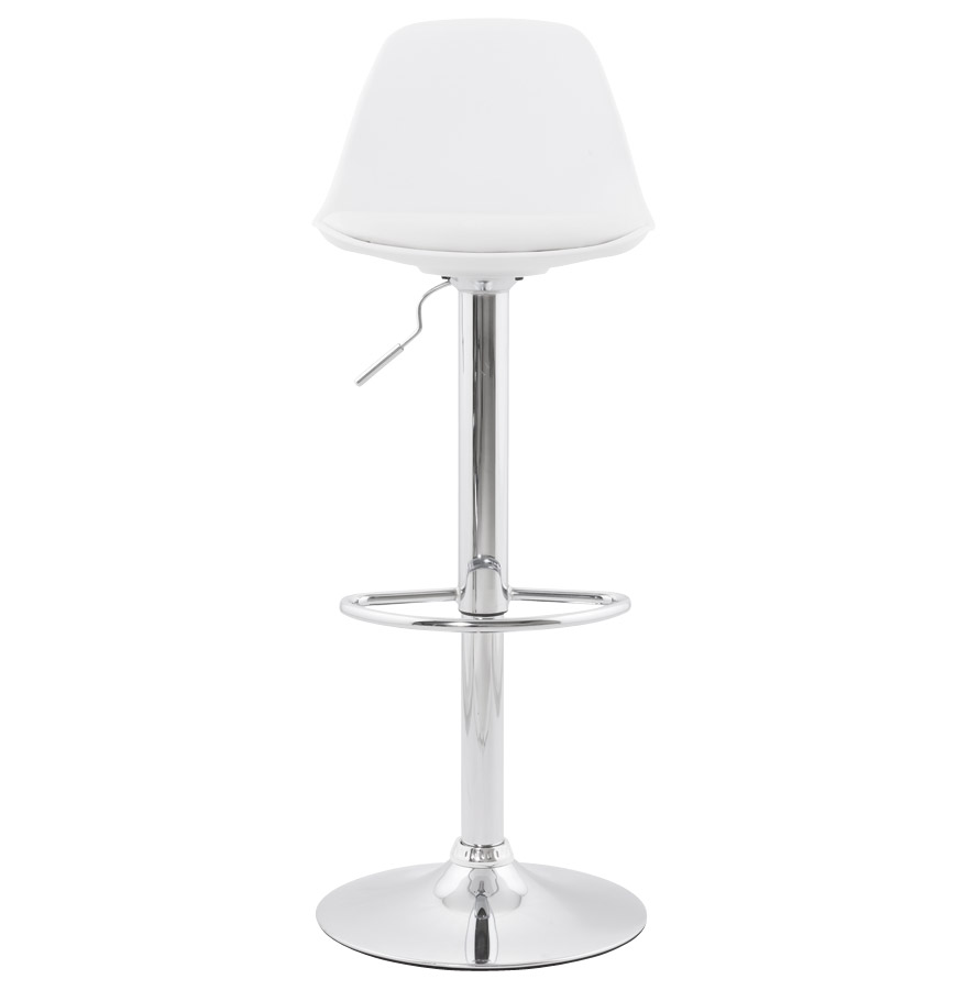 Kokoon Design Adjustable Stool 'PRINCES' White With Comfortable High Back