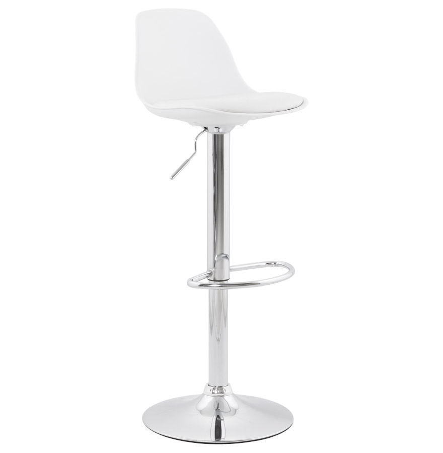 kokoon design Adjustable stool 'PRINCES' White with comfortable high back
