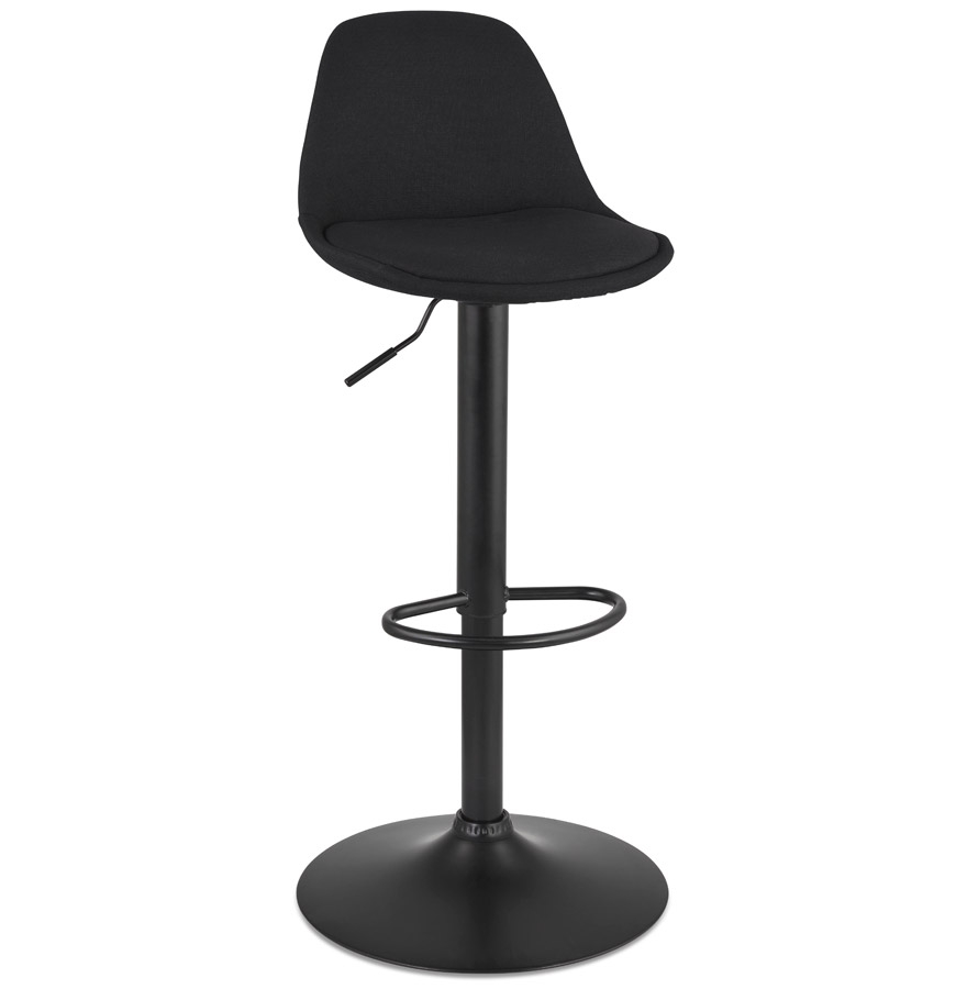 kokoon design Adjustable 'WALDO' stool in black fabric and black metal leg