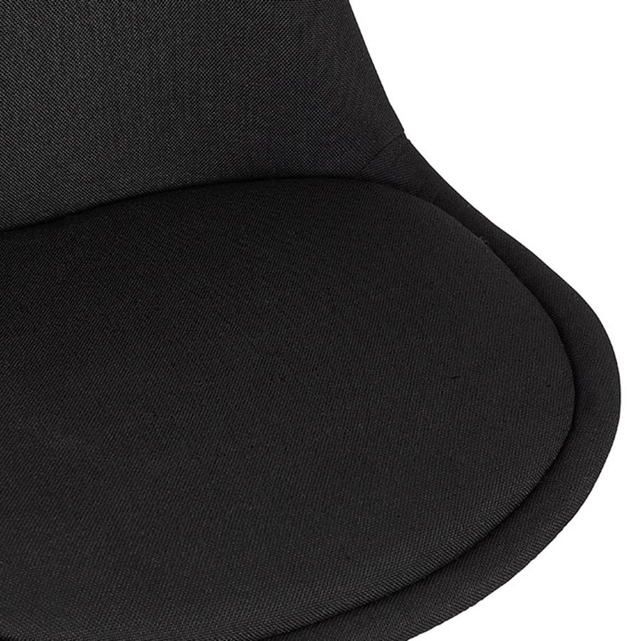 Kokoon Design ALOE' Bar Stool In Black Fabric With Metal Leg