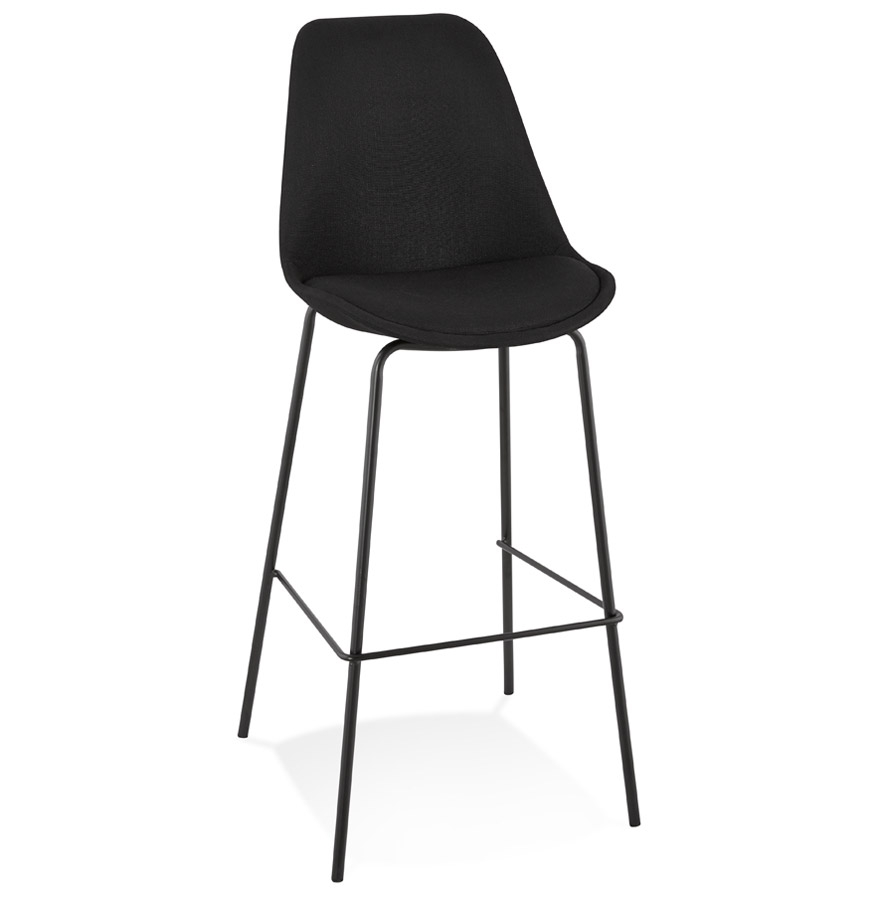 kokoon design ALOE' bar stool in black fabric with metal leg kokoon design ALOE' bar stool in black fabric with metal leg