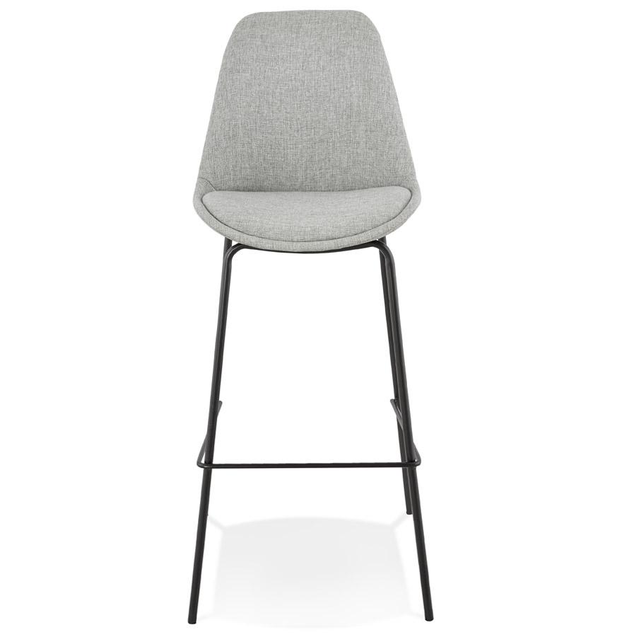Kokoon Design ALOE' Bar Stool In Gray Fabric With Metal Leg