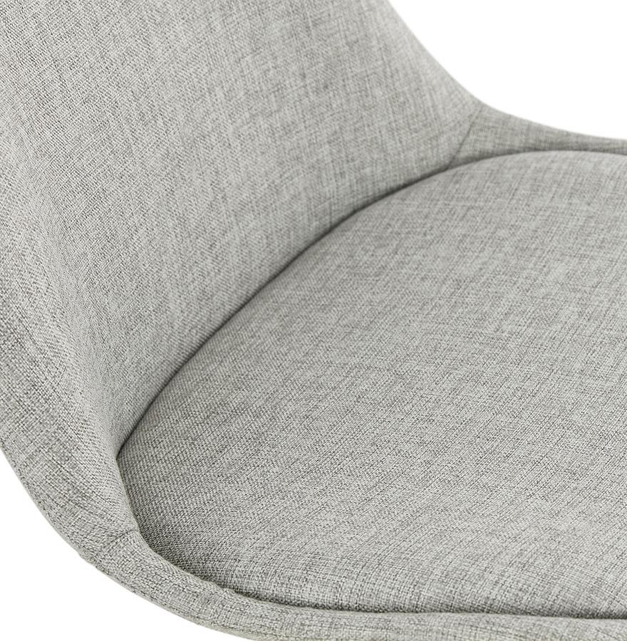 Kokoon Design ALOE MINI' Mid-height Snack Stool In Gray Fabric With White Metal Base