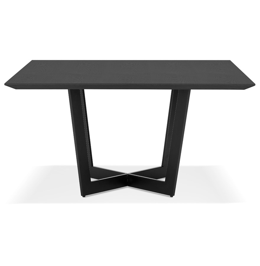 Kokoon Design ANITA' Square Dining Room Table In Wood And Black Metal - 140x140 Cm