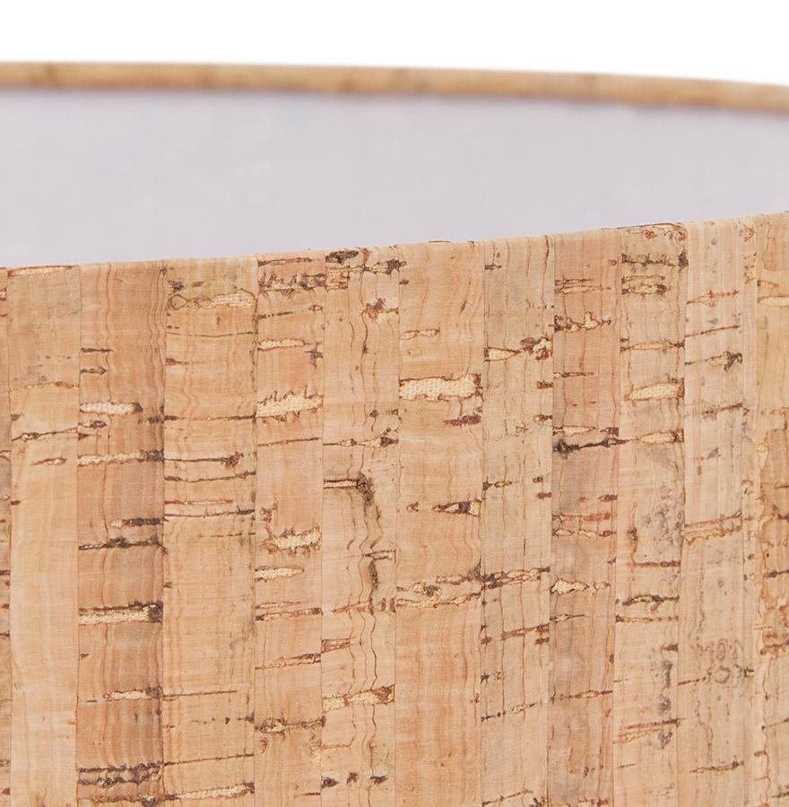 Kokoon Design ANTONIO' Tripod Floor Lamp With Cork Lampshade And 3 Black Metal Legs