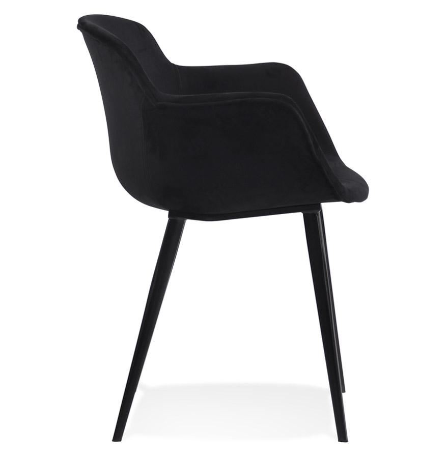 Kokoon Design ARMADA' Chair With Armrests In Black Velvet