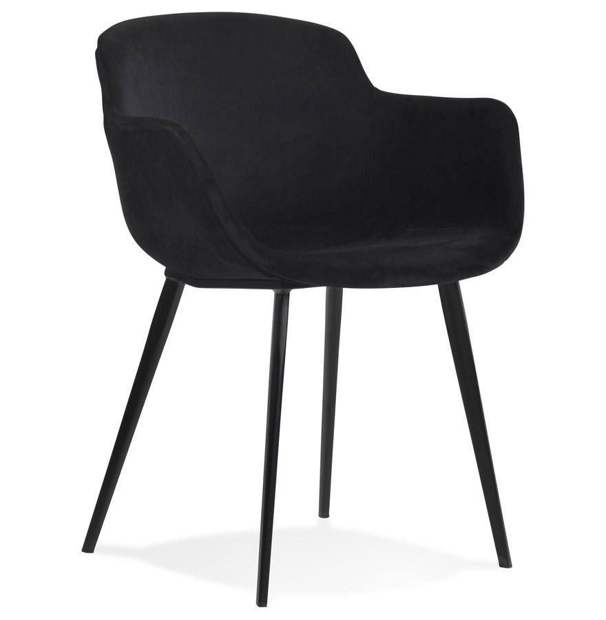 kokoon design ARMADA' chair with armrests in black velvet