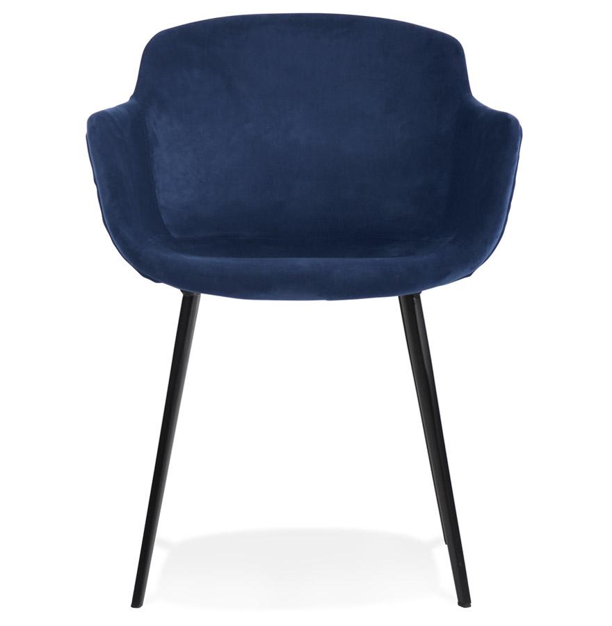 Kokoon Design ARMADA' Chair With Armrests In Blue Velvet