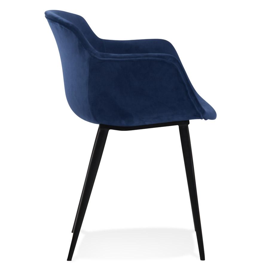 Kokoon Design ARMADA' Chair With Armrests In Blue Velvet