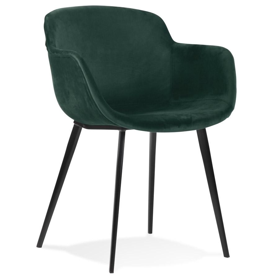 kokoon design ARMADA' chair with armrests in green velvet