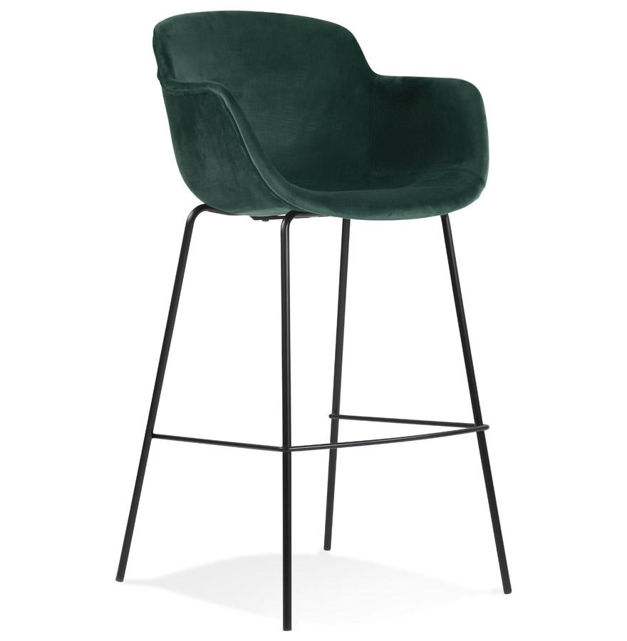 kokoon design Bar stool with armrests 'LARISSA' in green velvet kokoon design Bar stool with armrests 'LARISSA' in green velvet