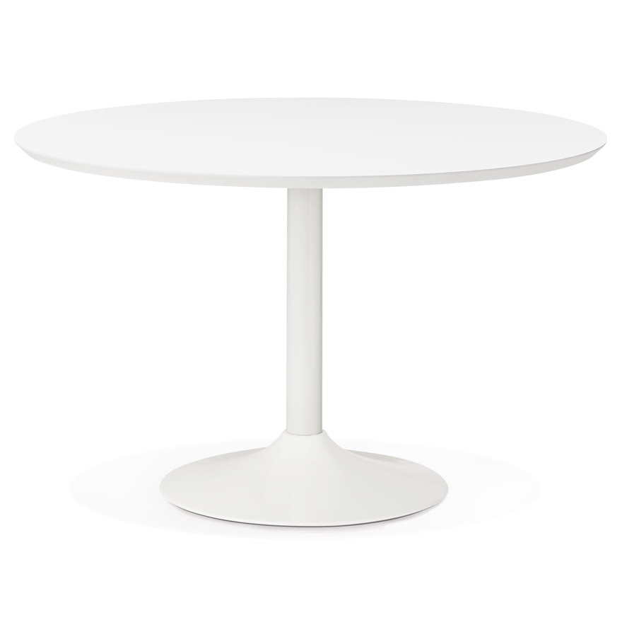 kokoon design BARABAR' round dining/desk table in white wood - Ø 120 cm