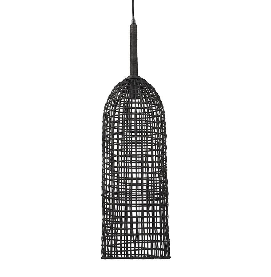 kokoon design BENDITO' pendant light in black rattan
