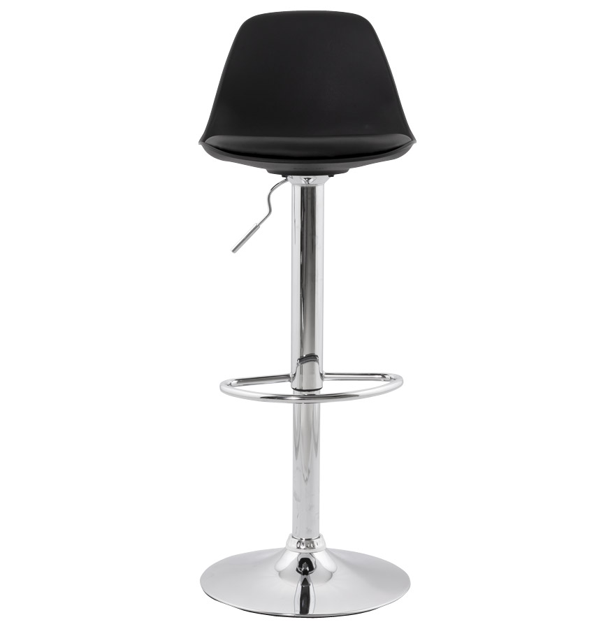 Kokoon Design Black Adjustable 'PRINCES' Stool With Comfortable High Back