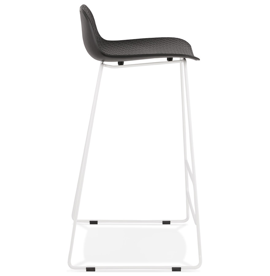 Kokoon Design Black 'BABYLOS' Designer Bar Stool With White Metal Legs