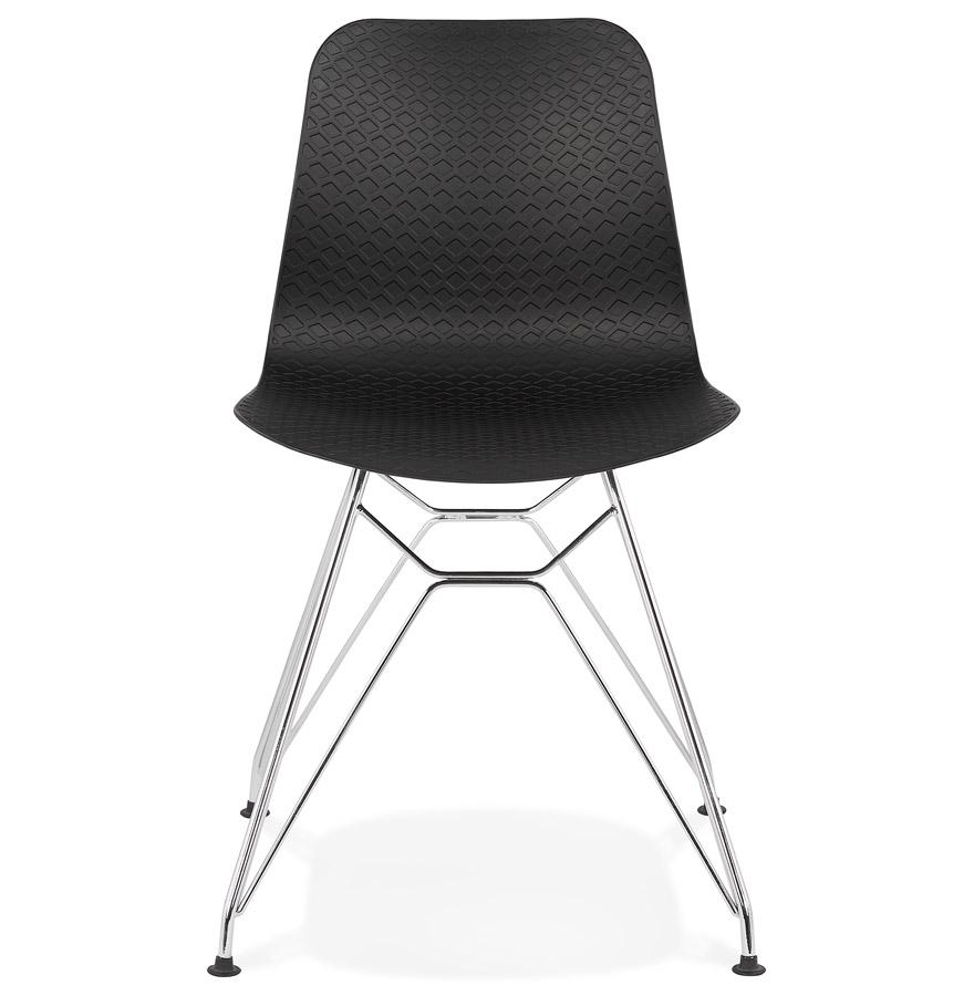 Kokoon Design Black 'GAUDY' Designer Chair With Chrome Metal Base