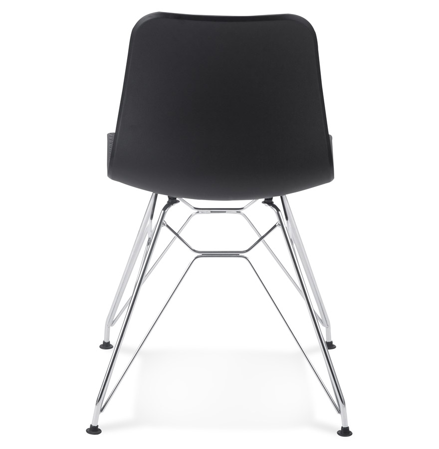 Kokoon Design Black 'GAUDY' Designer Chair With Chrome Metal Base