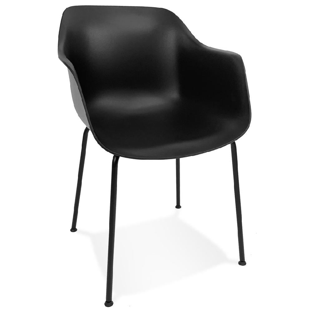 kokoon design Black indoor/outdoor 'BACHO' chair with armrests