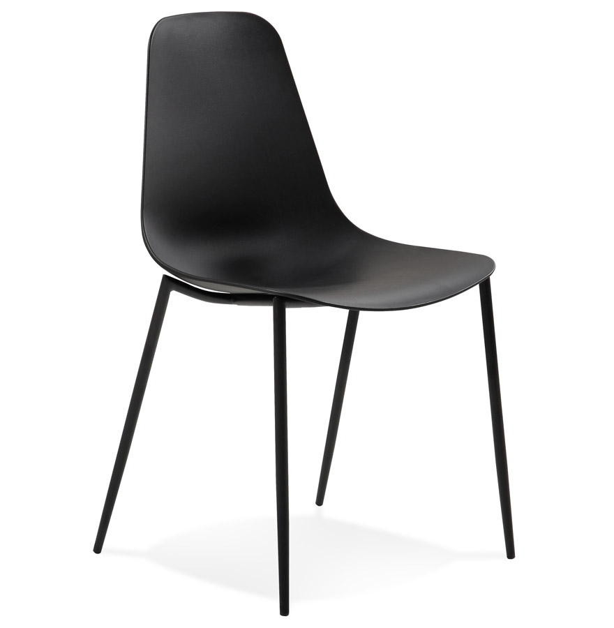 kokoon design Black indoor/outdoor 'FELIZ' chair in plastic and metal