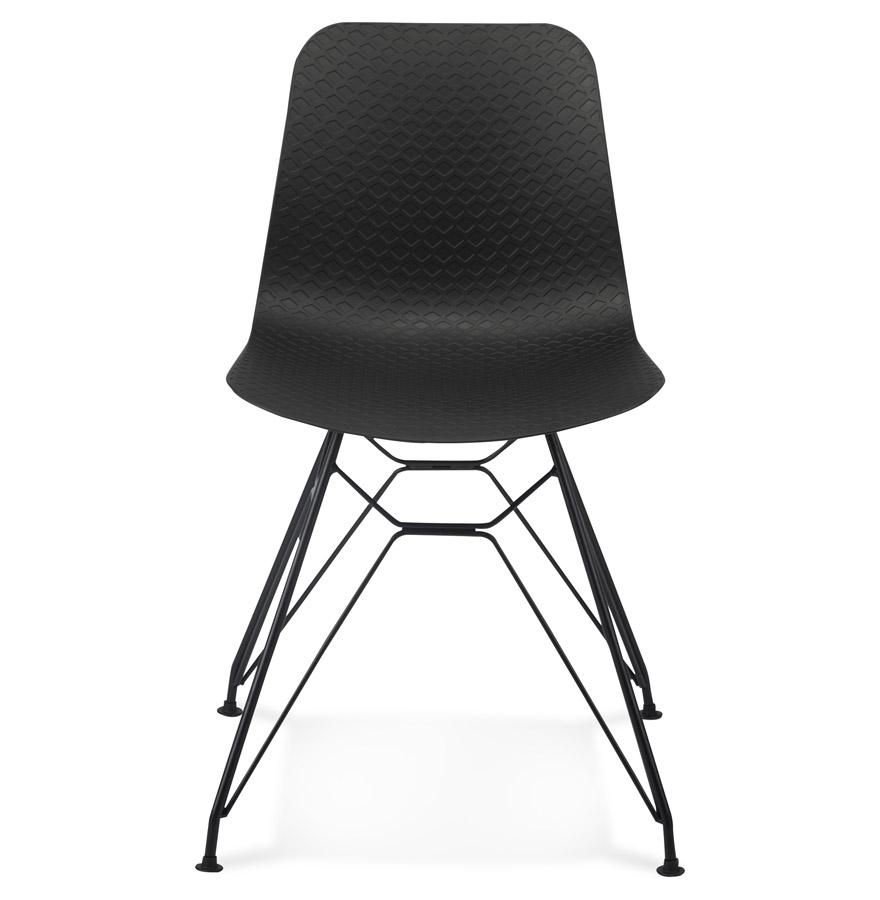 Kokoon Design Black Industrial Style 'GAUDY' Design Chair With Black Metal Base