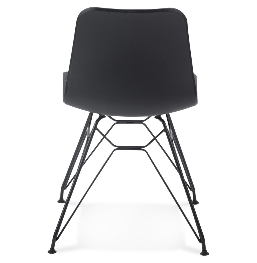 Kokoon Design Black Industrial Style 'GAUDY' Design Chair With Black Metal Base