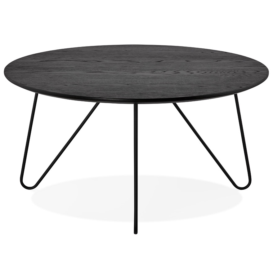 Kokoon Design Black Industrial Style 'PLUTO' Designer Coffee Table
