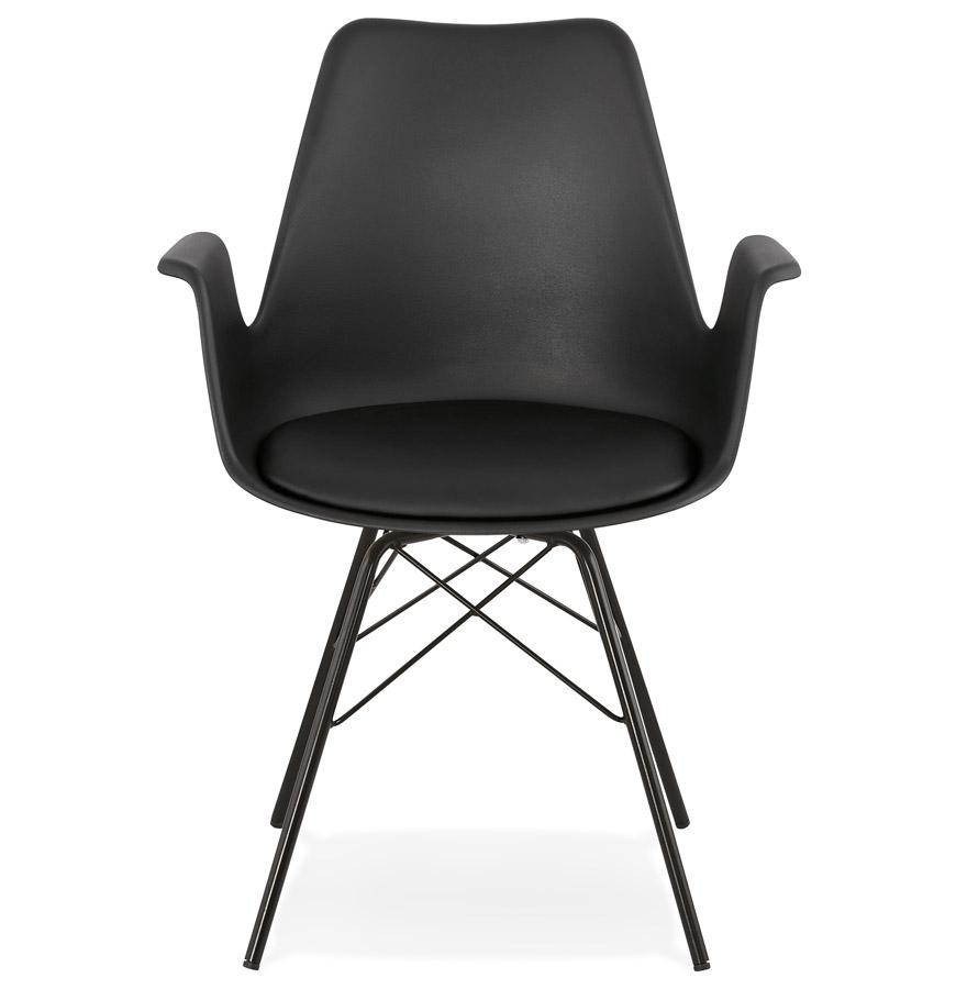 Kokoon Design Black Industrial Style 'SALY' Chair With Armrests