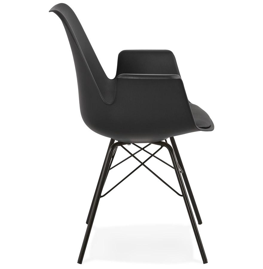 Kokoon Design Black Industrial Style 'SALY' Chair With Armrests
