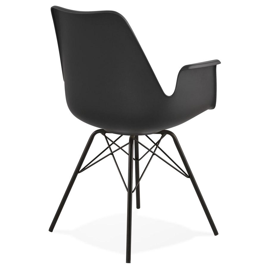 Kokoon Design Black Industrial Style 'SALY' Chair With Armrests