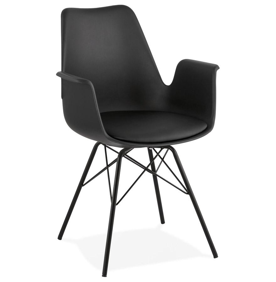kokoon design Black industrial style 'SALY' chair with armrests kokoon design Black industrial style 'SALY' chair with armrests