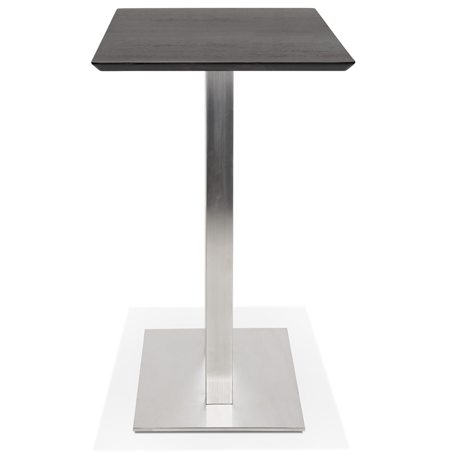 Kokoon Design Black 'MAMBO BAR' Designer High Table With Brushed Metal Leg - 150x70 Cm
