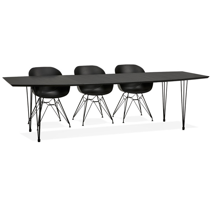 kokoon design Black 'MOTUS' extendable dining / meeting table - 170(270)x100 cm