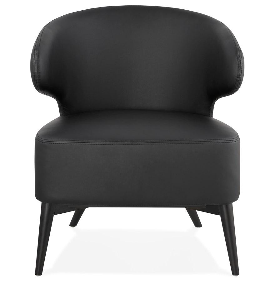 Kokoon Design Black 'NORMAN' Lounge Chair And Black Wooden Legs