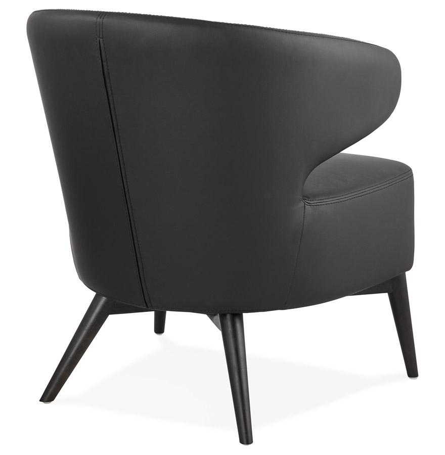 Kokoon Design Black 'NORMAN' Lounge Chair And Black Wooden Legs