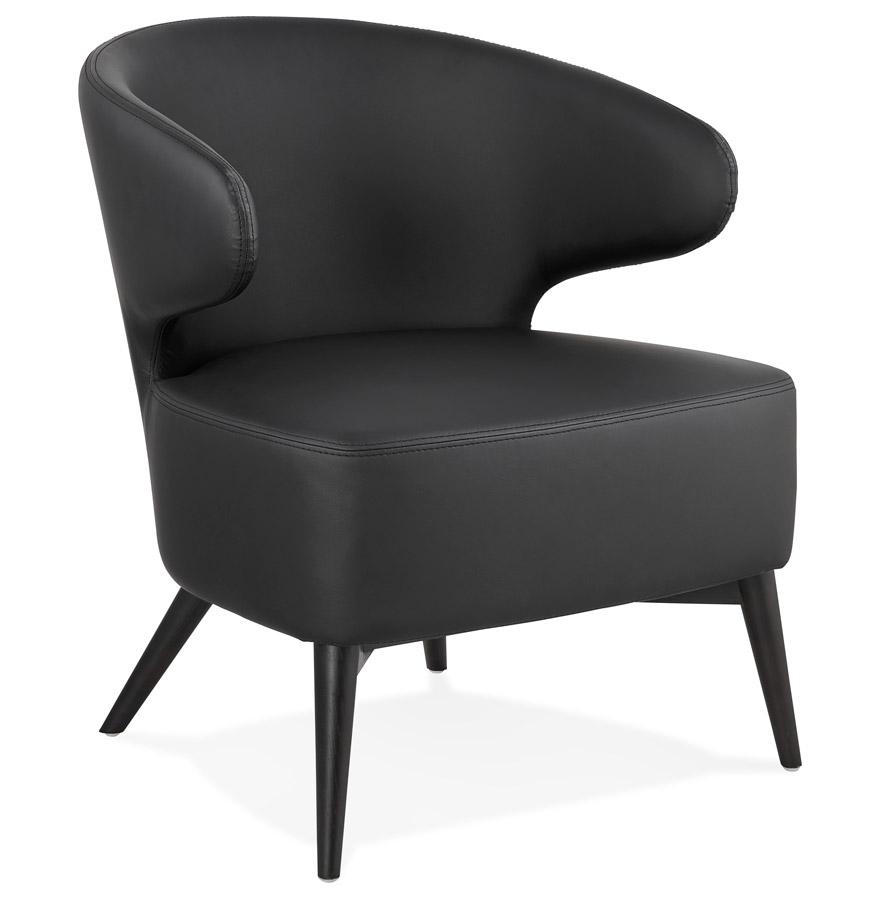 kokoon design Black 'NORMAN' lounge chair and black wooden legs kokoon design Black 'NORMAN' lounge chair and black wooden legs