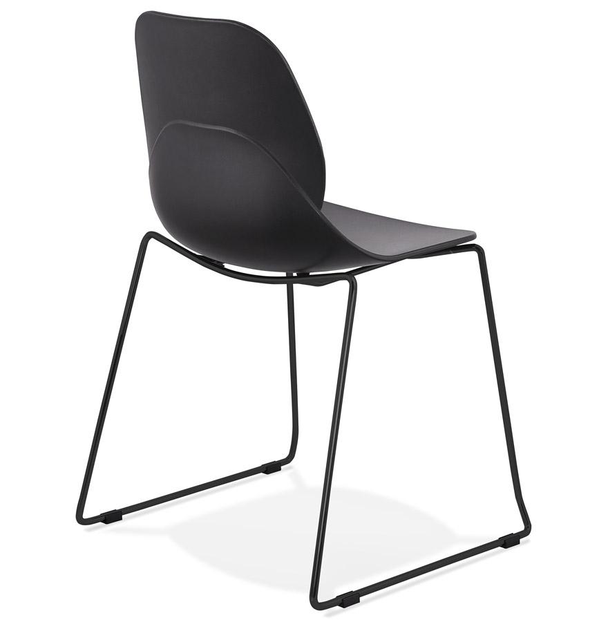 Kokoon Design Black 'NUMERIK' Designer Chair With Black Metal Legs