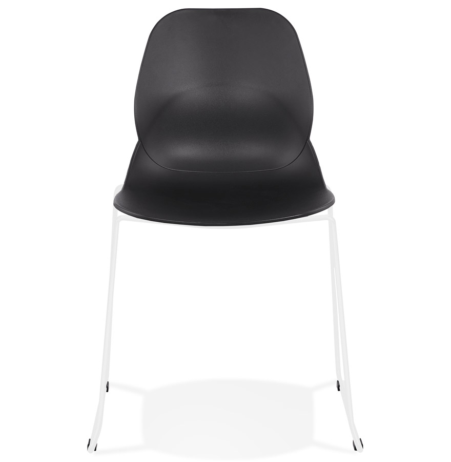 Kokoon Design Black 'NUMERIK' Designer Chair With White Metal Legs