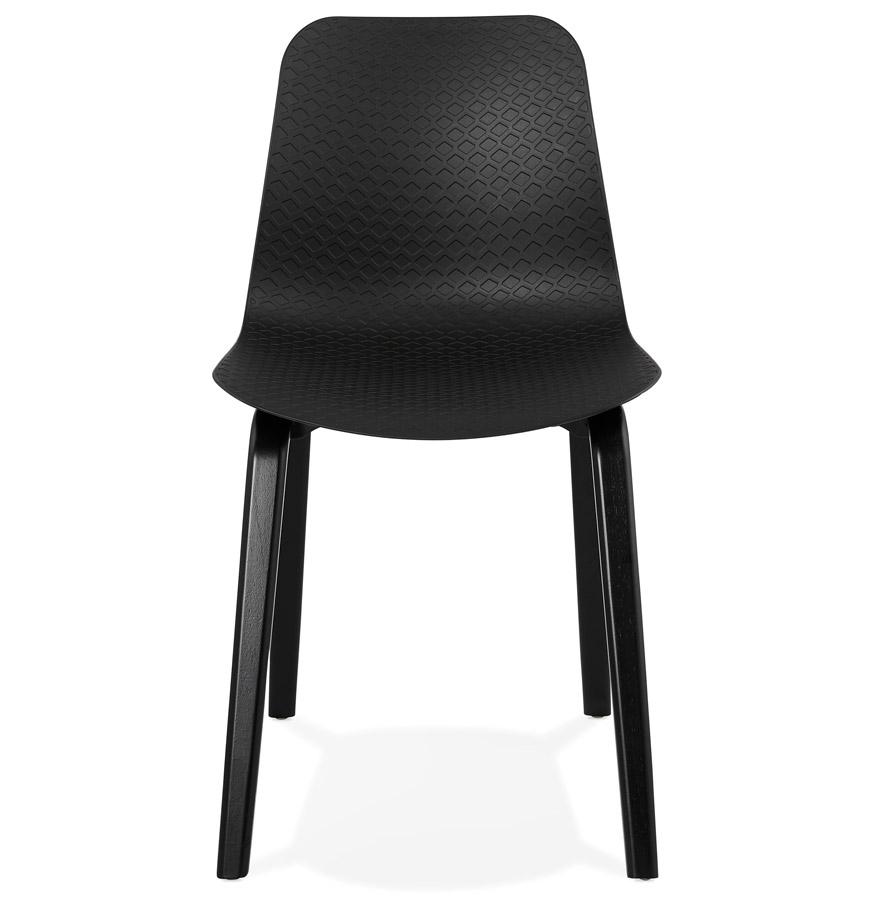 Kokoon Design Black 'PACIFIK' Designer Chair With Black Wooden Legs