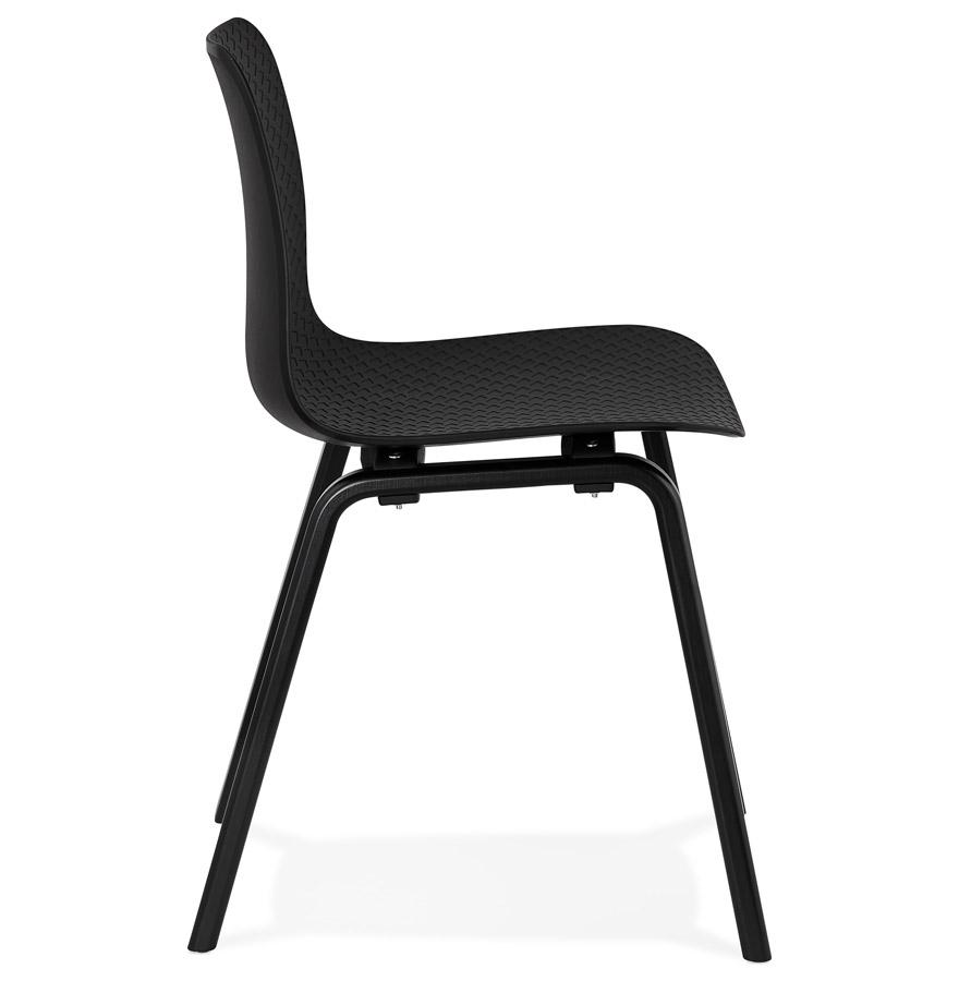 Kokoon Design Black 'PACIFIK' Designer Chair With Black Wooden Legs