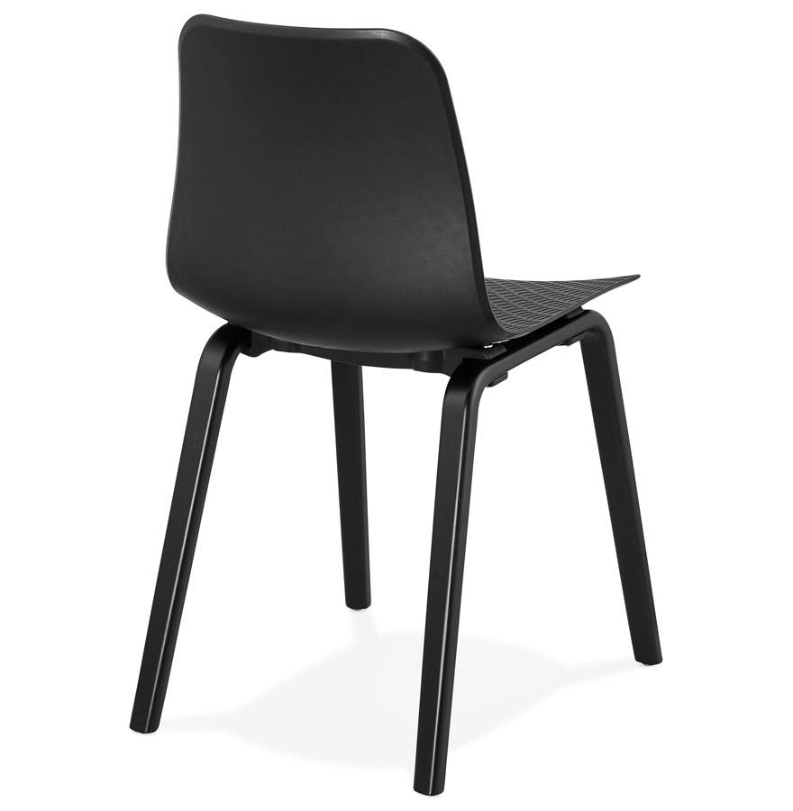 Kokoon Design Black 'PACIFIK' Designer Chair With Black Wooden Legs
