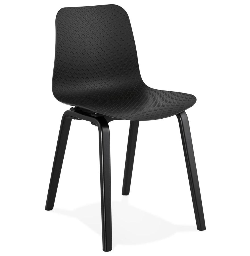 kokoon design Black 'PACIFIK' designer chair with black wooden legs