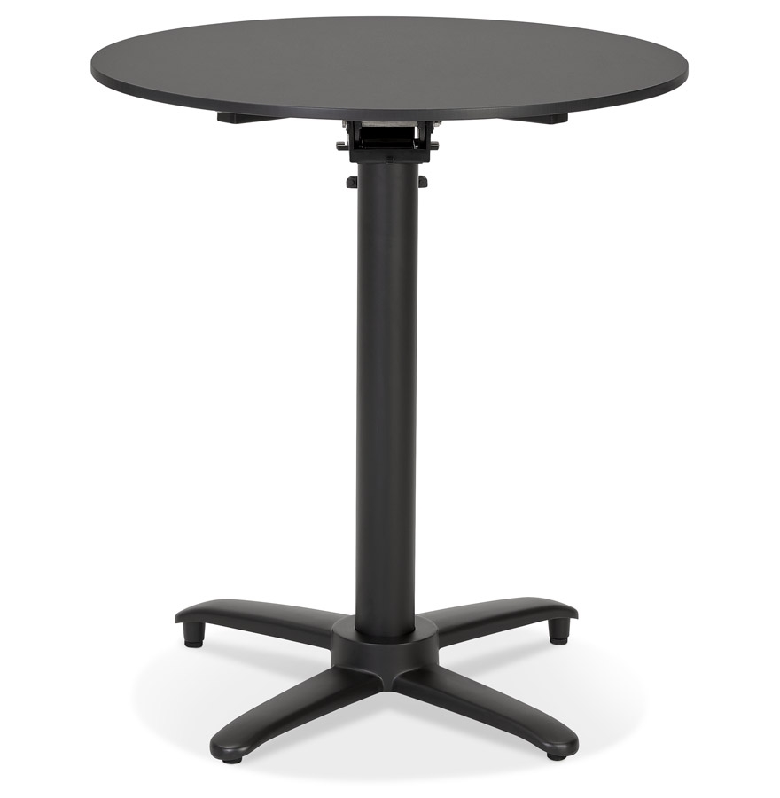 Kokoon Design Black Round 'COMPAKT' Folding Terrace Table - Ø 68 Cm