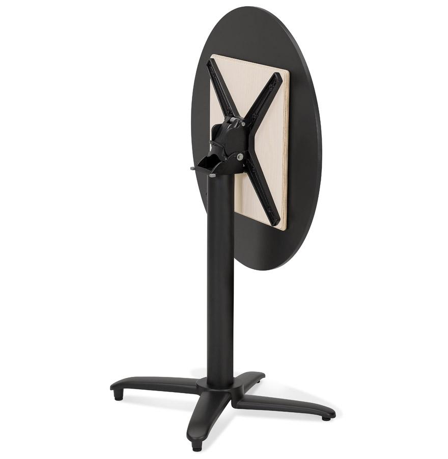 Kokoon Design Black Round 'COMPAKT' Folding Terrace Table - Ø 68 Cm