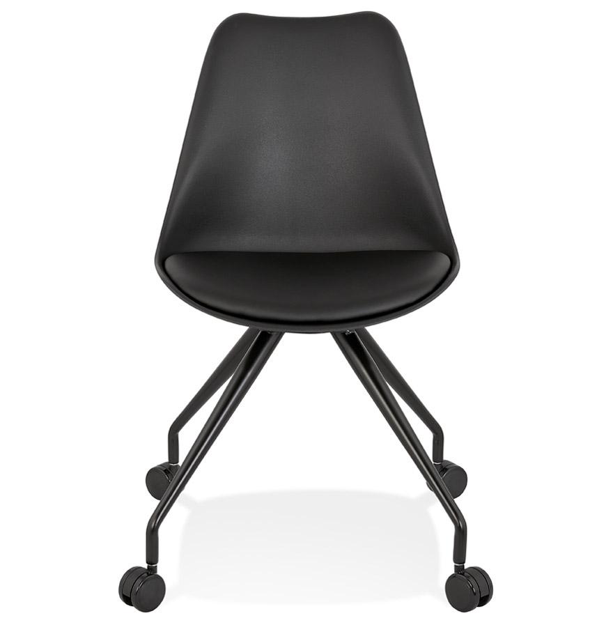 Kokoon Design Black 'SKIN' Office Chair On Casters With Black Metal Frame