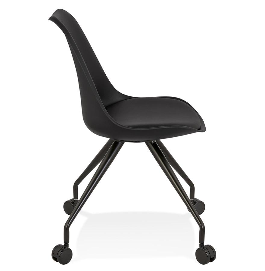 Kokoon Design Black 'SKIN' Office Chair On Casters With Black Metal Frame