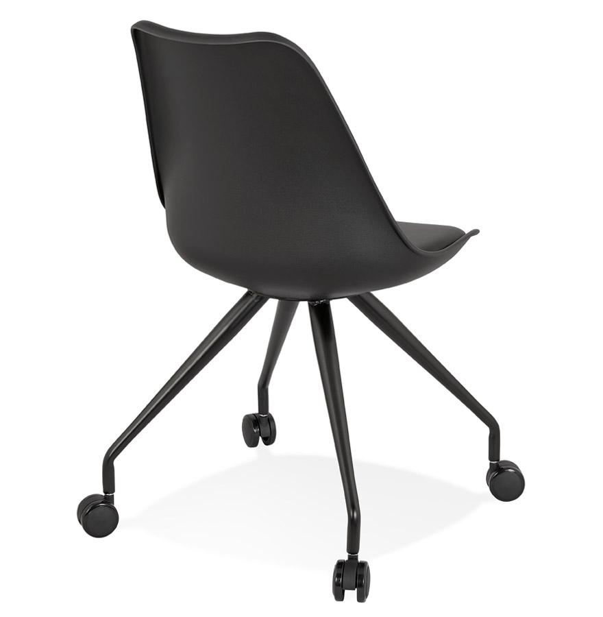 Kokoon Design Black 'SKIN' Office Chair On Casters With Black Metal Frame