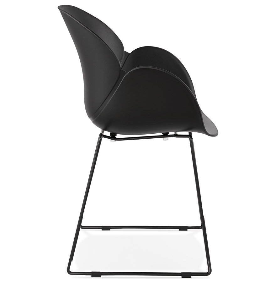 Kokoon Design Black 'ZAKARY' Chair With Armrests With Metal Base - Indoor/outdoor