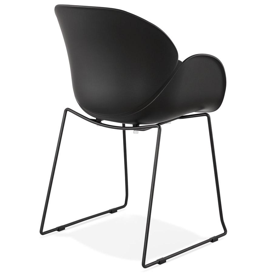 Kokoon Design Black 'ZAKARY' Chair With Armrests With Metal Base - Indoor/outdoor