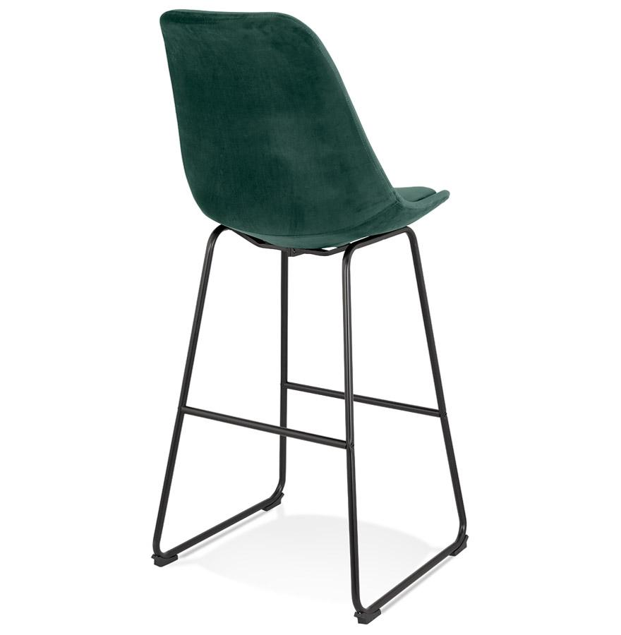 Kokoon Design BULLY' Bar Stool In Green Velvet And Black Metal Legs