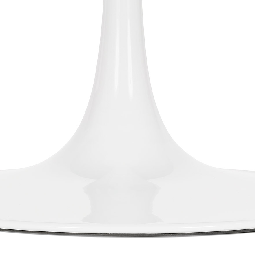 Kokoon Design BUSTER MINI' Round Living Room Coffee Table In Wood And White Metal - Ø 90 Cm